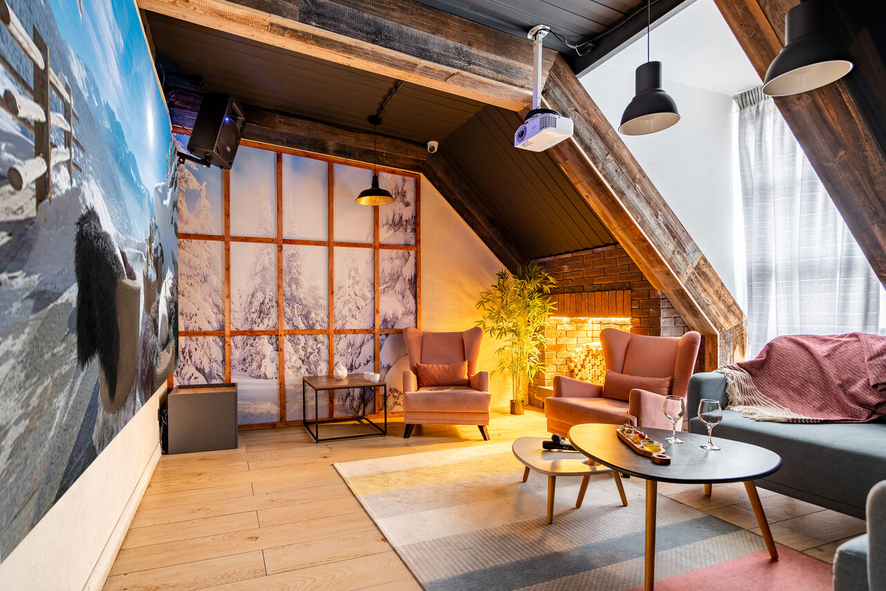 Арендовать Лофт-зал в стиле горнолыжного курорта