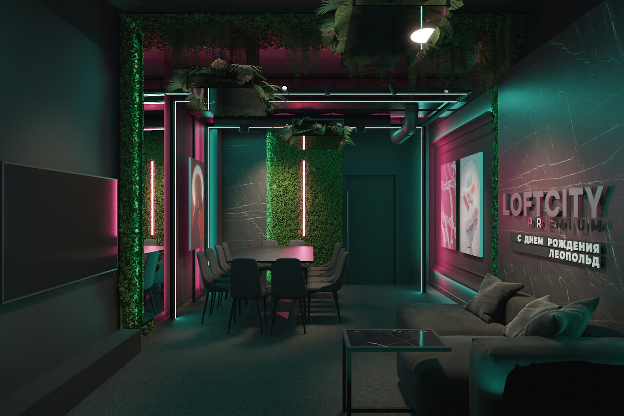 Арендовать  ИглуЛофт. Атлантида. Лофт с зеленью и неоном