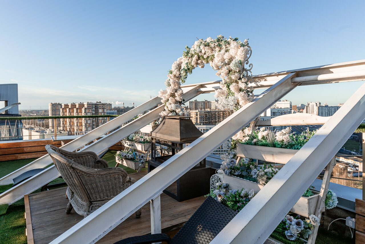 Арендовать Пространство с сауной на крыше "На высоте" 