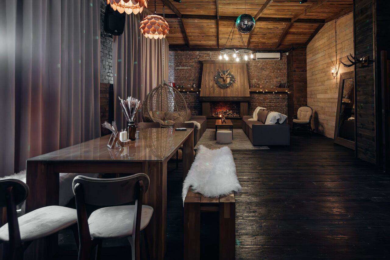 Арендовать Шале. Стилизованный лофт с камином