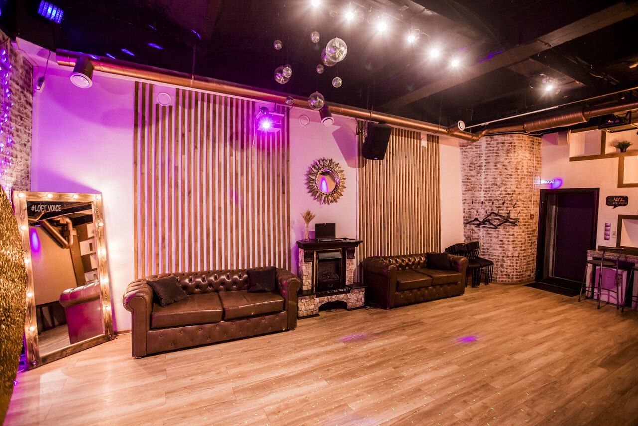 Арендовать Стильный лофт с большим экраном и лазерной анимацией 