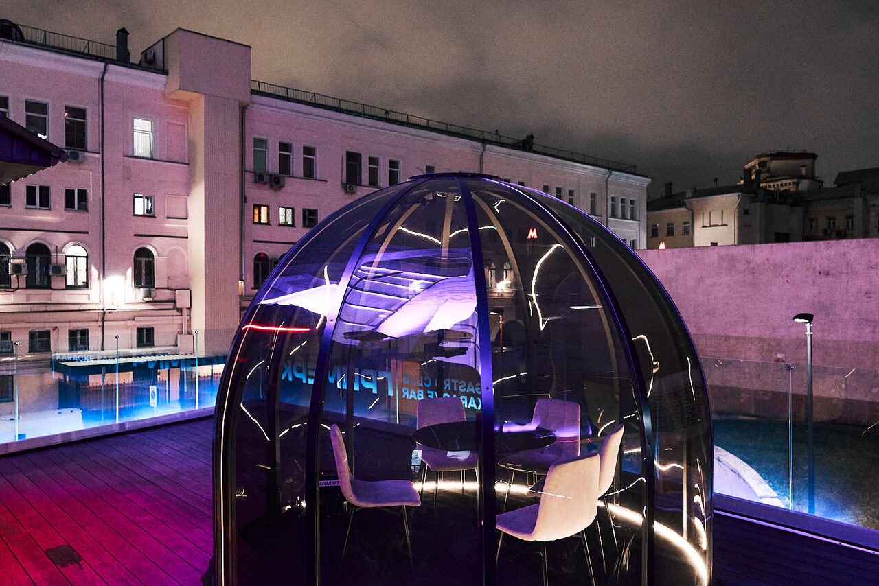 Арендовать Гримёрка. Купол на крыше