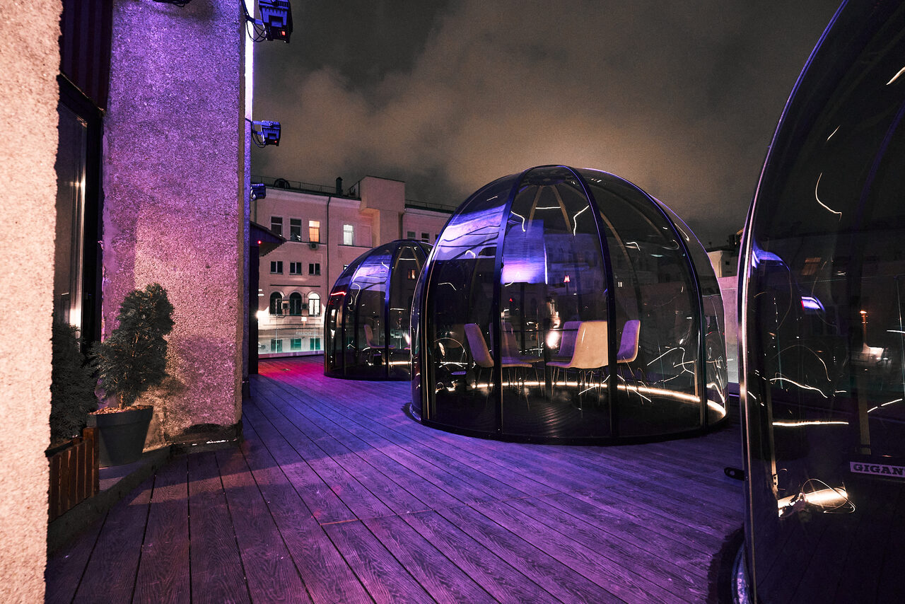 Арендовать Гримёрка. Купол на крыше