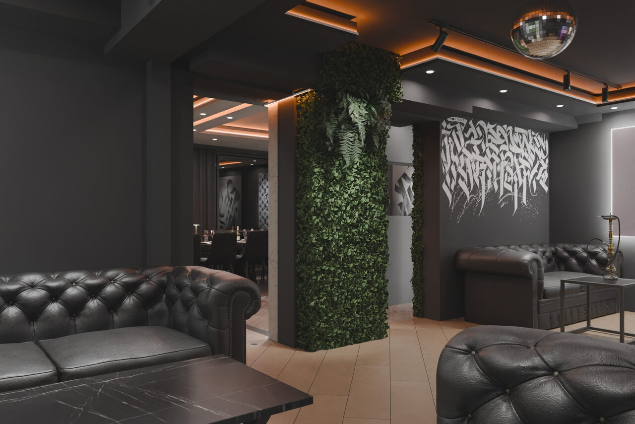 Арендовать ИглуЛофт. Панорама. Чёрный лофт-зал